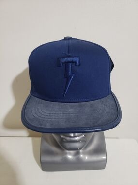 Tackma Cap Strapback SNA  Men's Blue Embroidered Lightning Snapback Hat